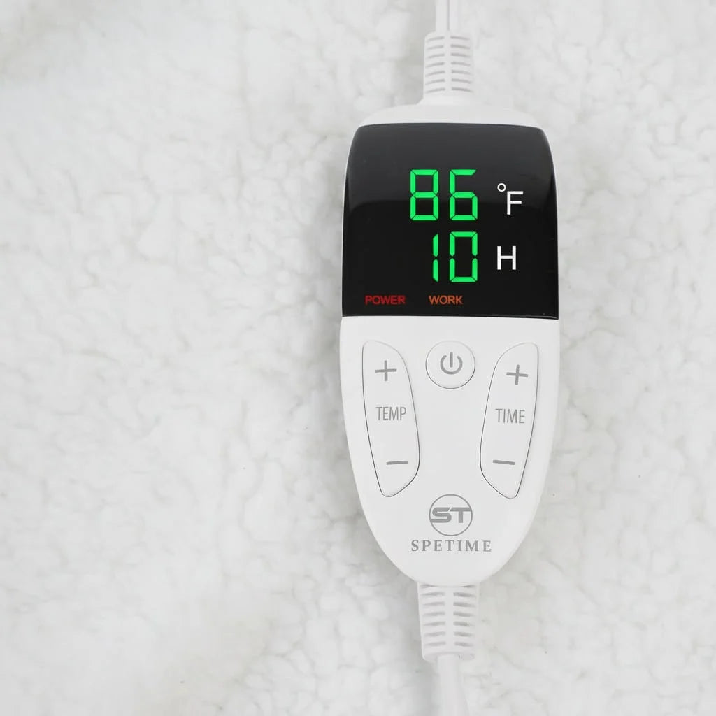 Heated Wearable Blanket With Sleeves & Foot Pocket