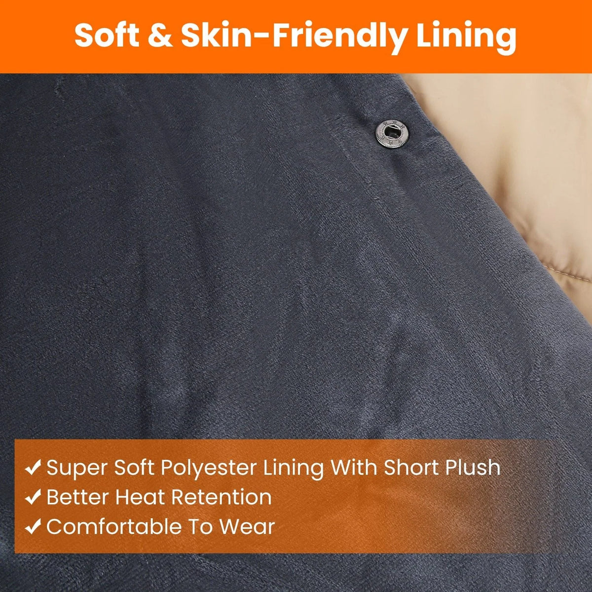 Heated Wrap Blanket USB-Powered Six-Zone Machine-Washable