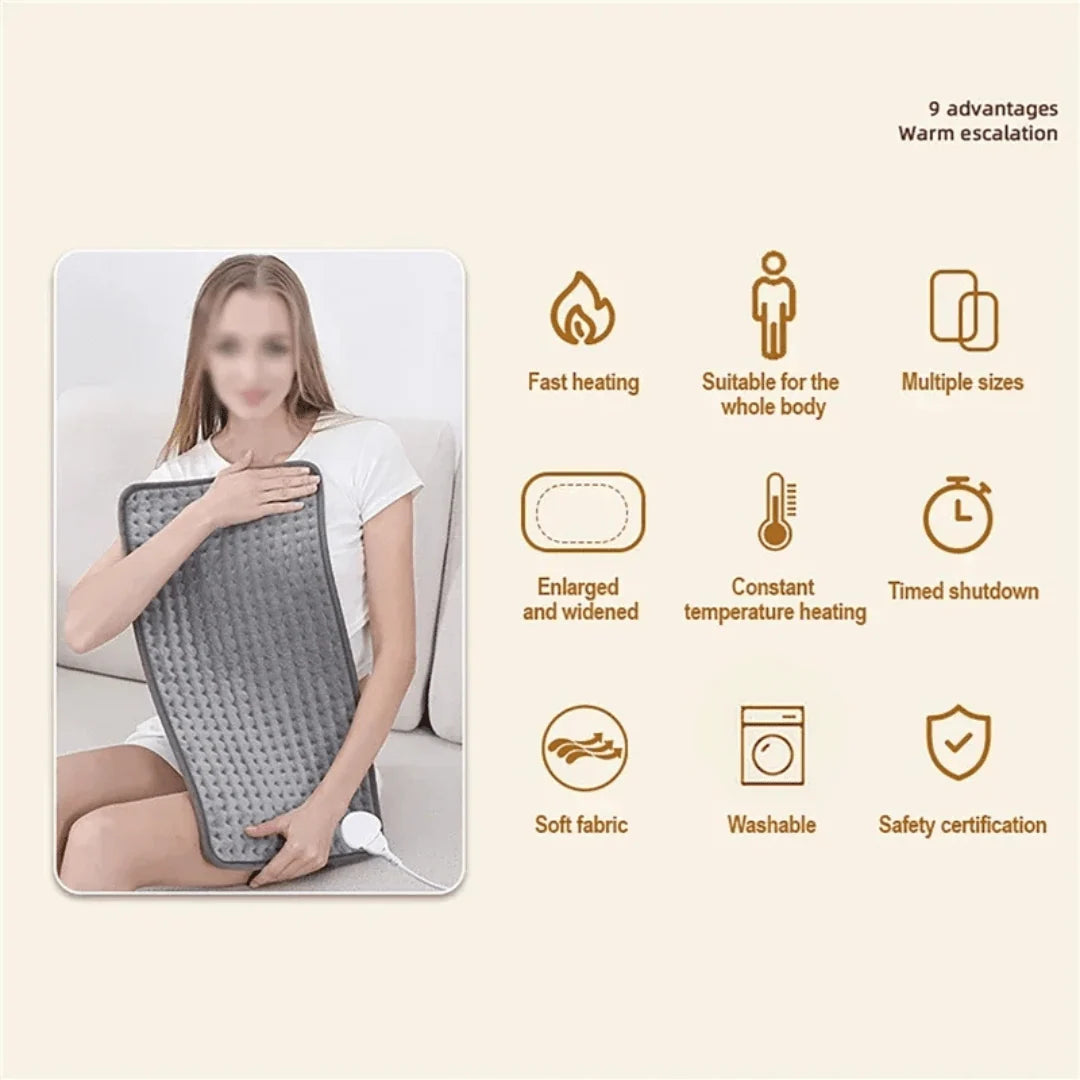 Heating Pad Microfleece 9 Heat Levels Auto-Off Timer