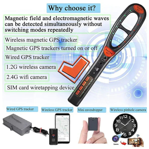 Hidden Device Detector GPS Camera RF Detection