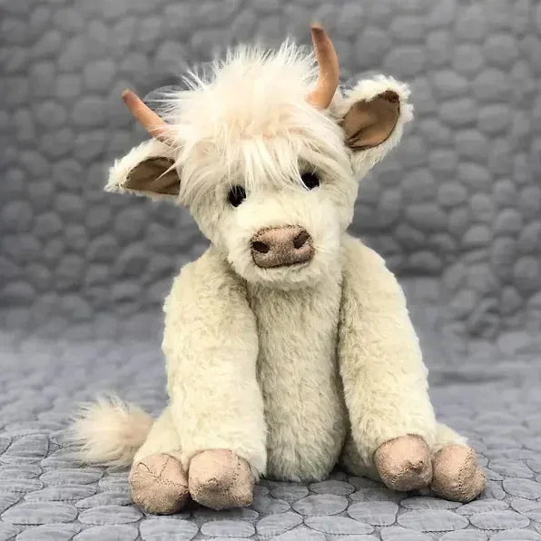 Highland Cow Plush Posable Alpaca Fur Flower Crown