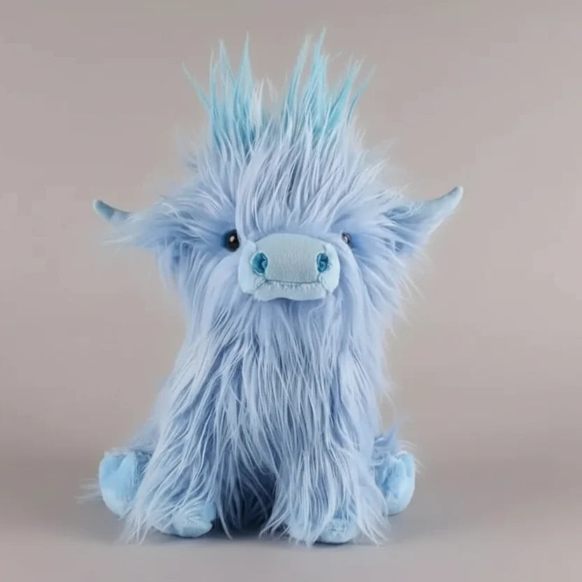 Highland Cow Plush Toy Super-Soft Shaggy Mane 9.84-Inch