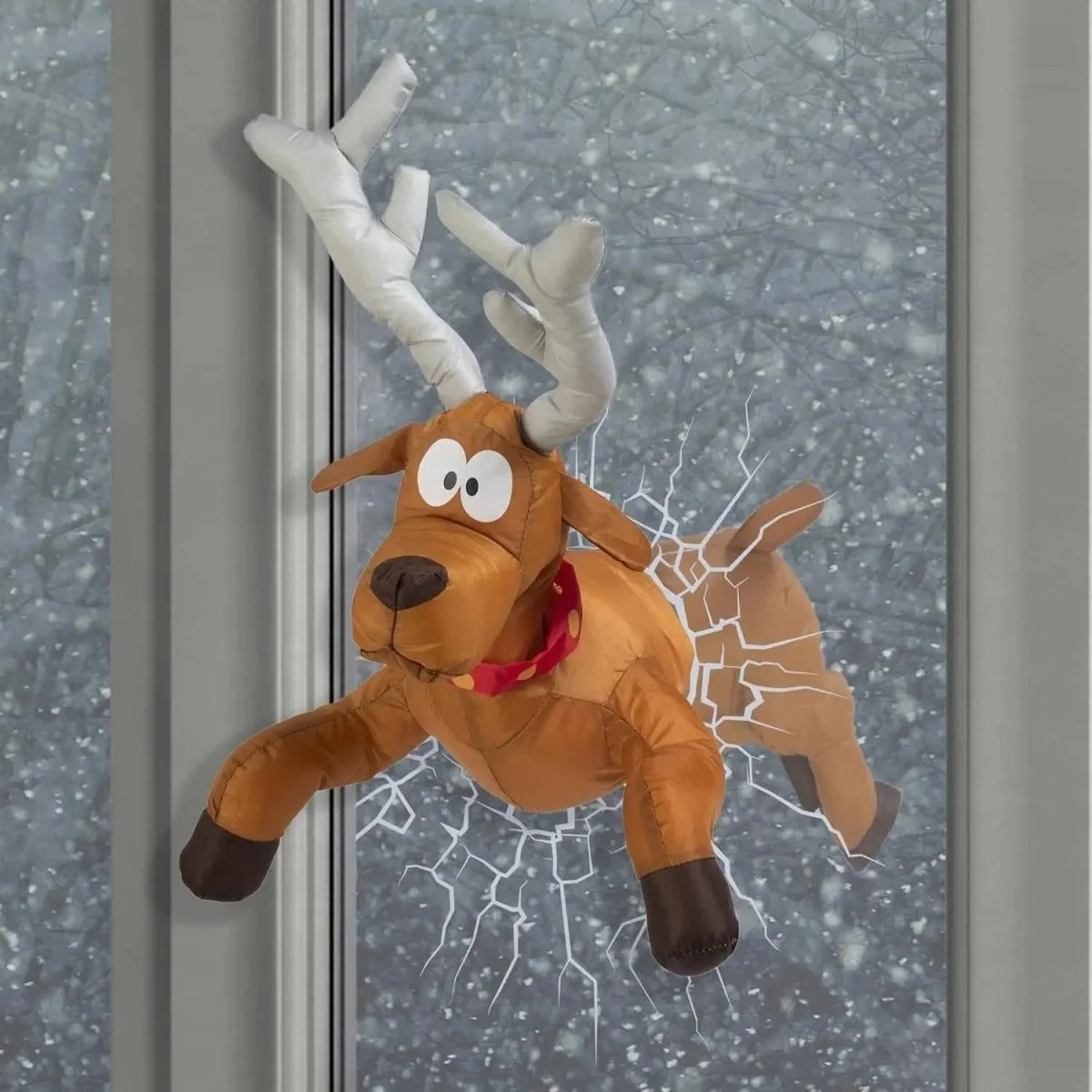 Holiday Window Display Motion-Activated Moving Figures & LED Lights