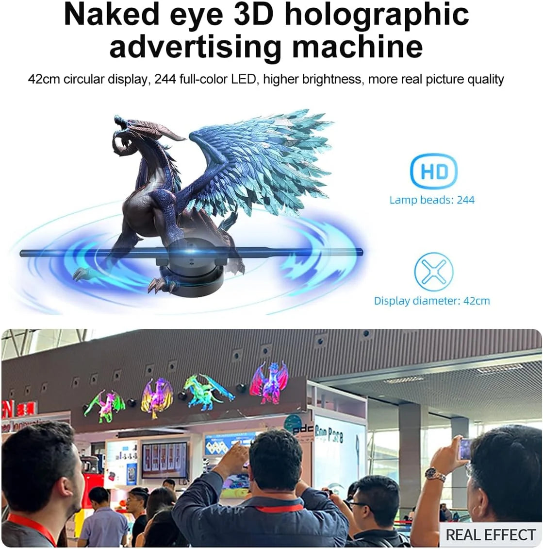 Hologram Projector Floating 3D LED Multi-Unit Sync