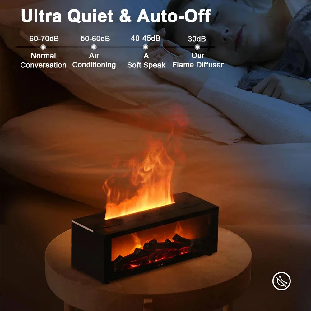 Humidifier & Air Purifier Flame-Effect RGB Lighting Aromatherapy Pad