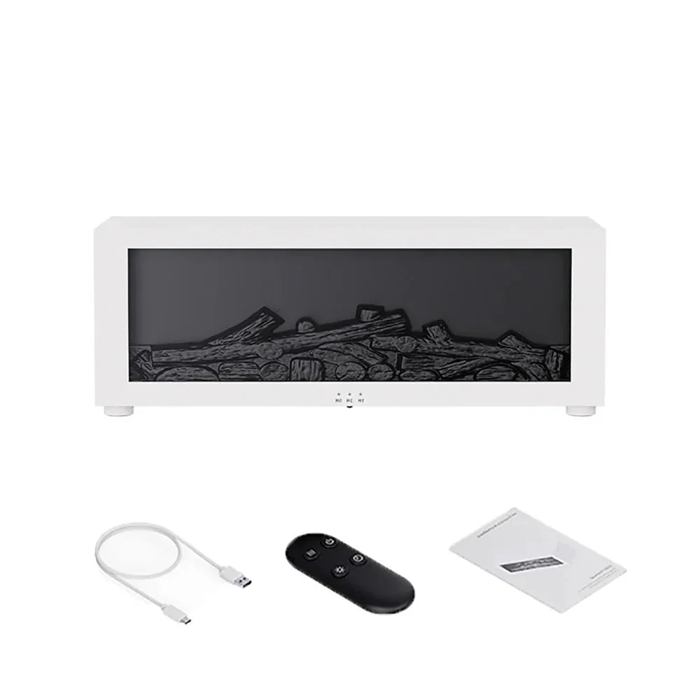 Humidifier Simulated Flame LED Adjustable Mist Output