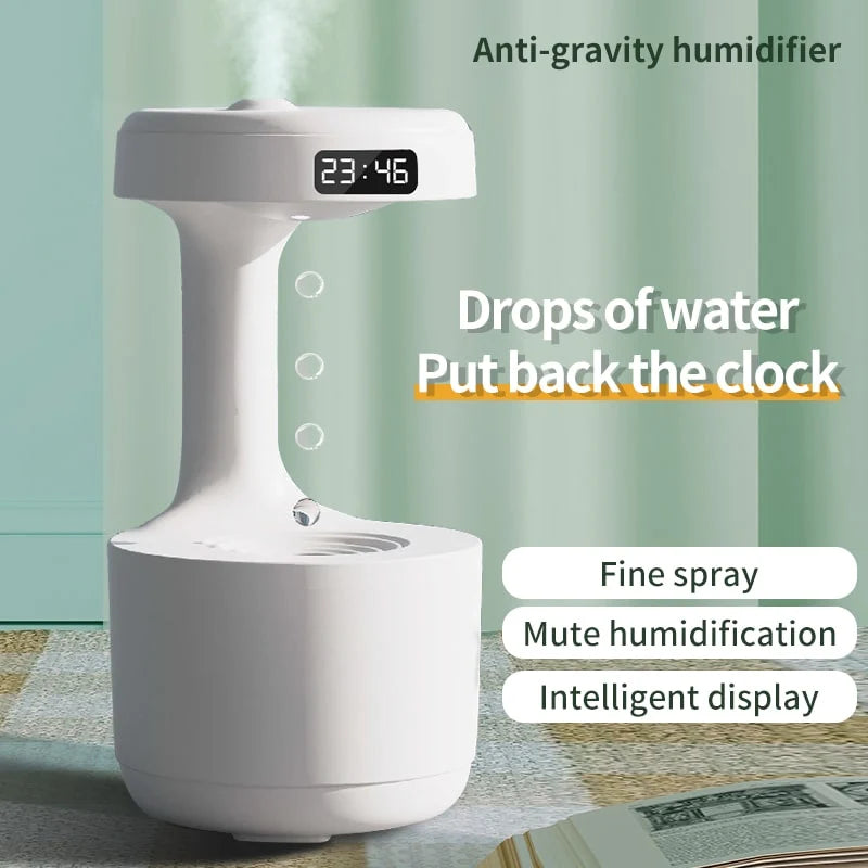 Humidifier Ultrasonic Cool Mist LED Clock Large Capacity