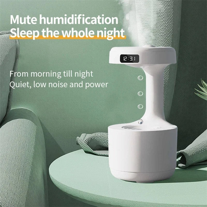 Humidifier Ultrasonic Cool Mist LED Clock Large Capacity