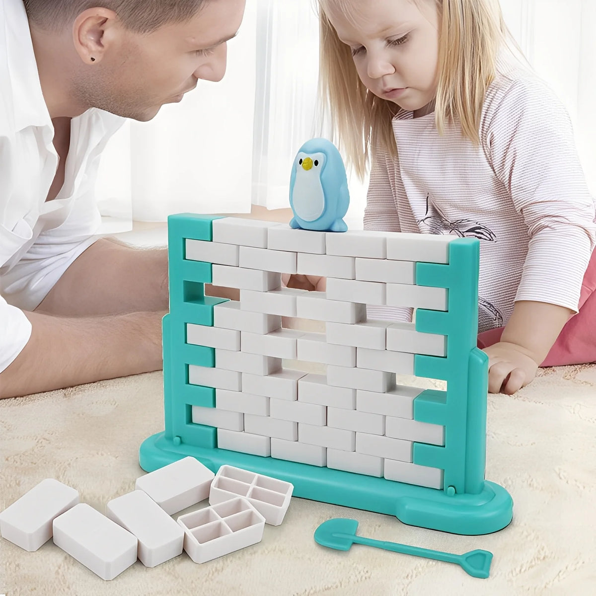 Ice Breaker Game Penguin Figure Tapping Blocks