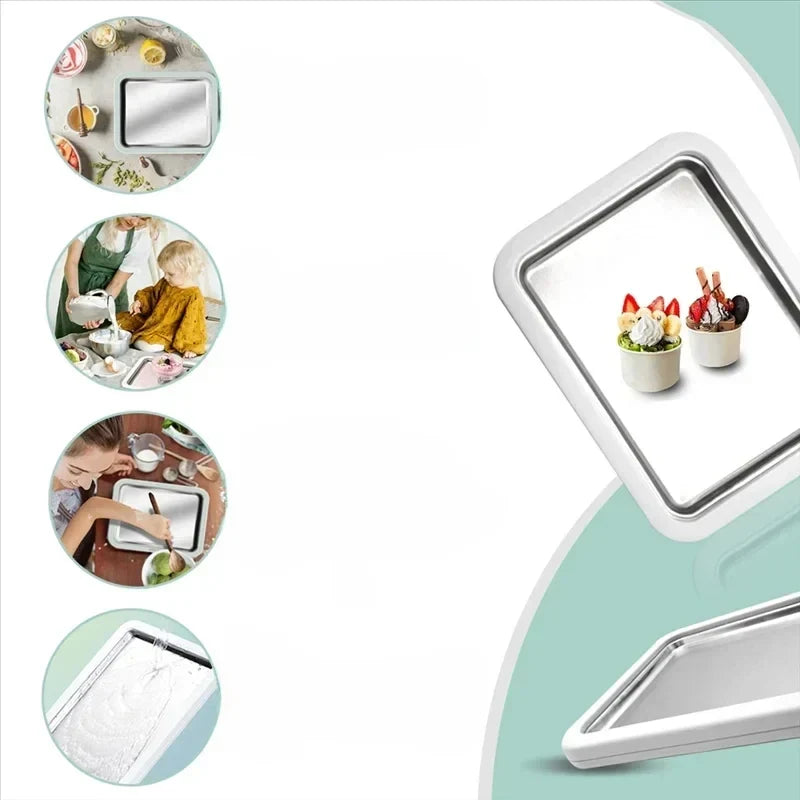 Ice Cream Roll Maker Stainless Steel No Electricity