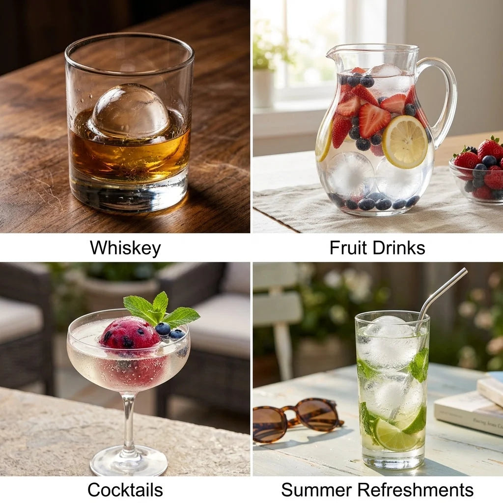 Ice Sphere Mold BPA-Free Silicone Set of 4