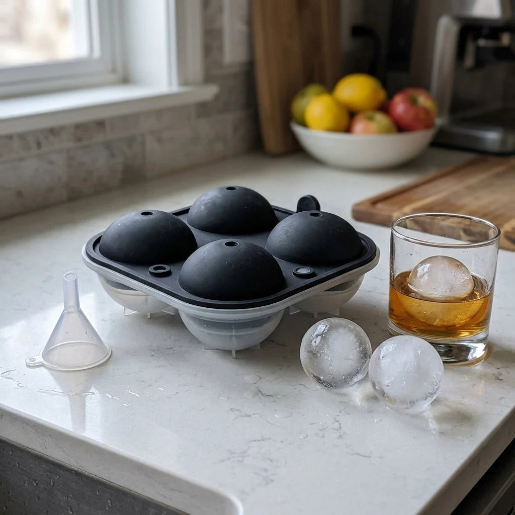 Ice Sphere Mold BPA-Free Silicone Set of 4