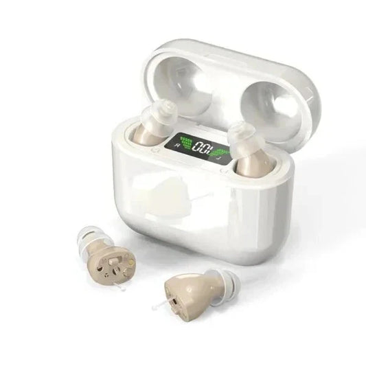 In-Ear Hearing Amplifiers Rechargeable Adjustable Sound Settings