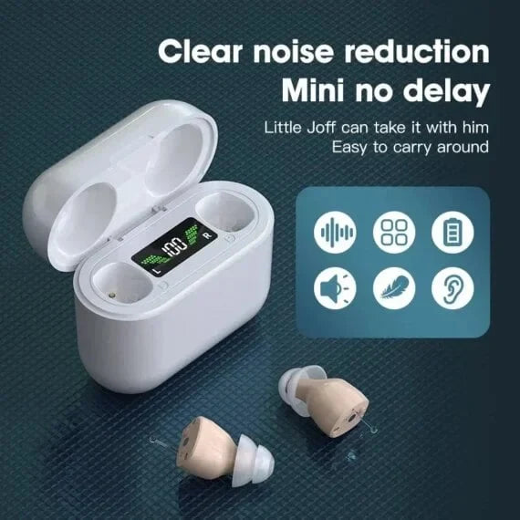 In-Ear Hearing Amplifiers Rechargeable Adjustable Sound Settings