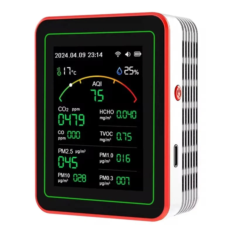 Indoor Air Quality Monitor 15-Parameter WiFi App Connectivity