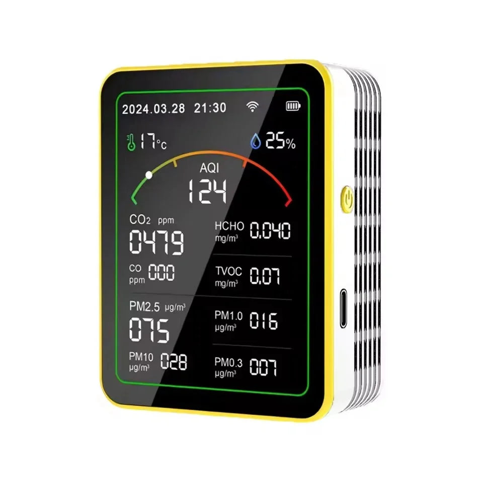 Indoor Air Quality Monitor 15-Parameter WiFi App Connectivity