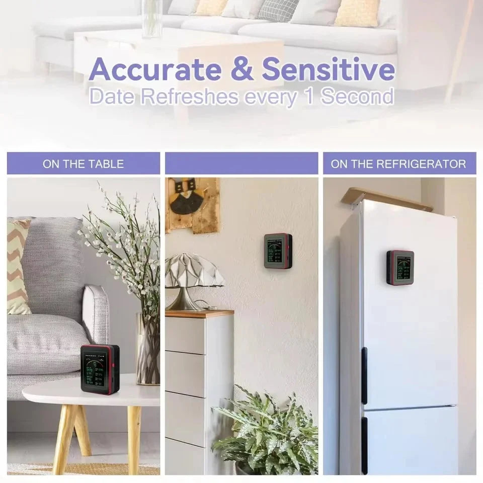 Indoor Air Quality Monitor 15-Parameter WiFi App Connectivity