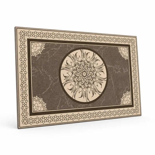 Indoor Area Rug Floral Low-Pile Non-Slip Backing
