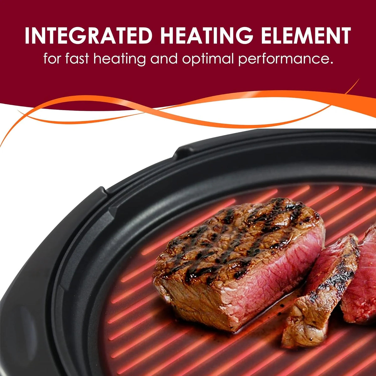 Indoor Electric Grill 14-Inch Nonstick Dishwasher-Safe Parts