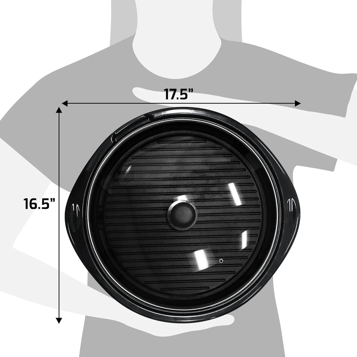 Indoor Electric Grill 14-Inch Nonstick Dishwasher-Safe Parts