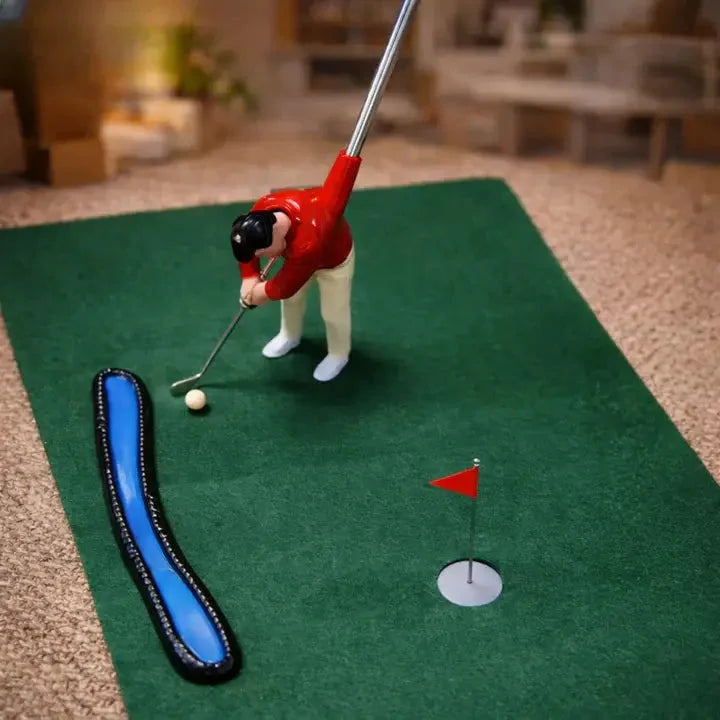 Indoor Mini Golf Set Adjustable Course Layout 6 Clubs