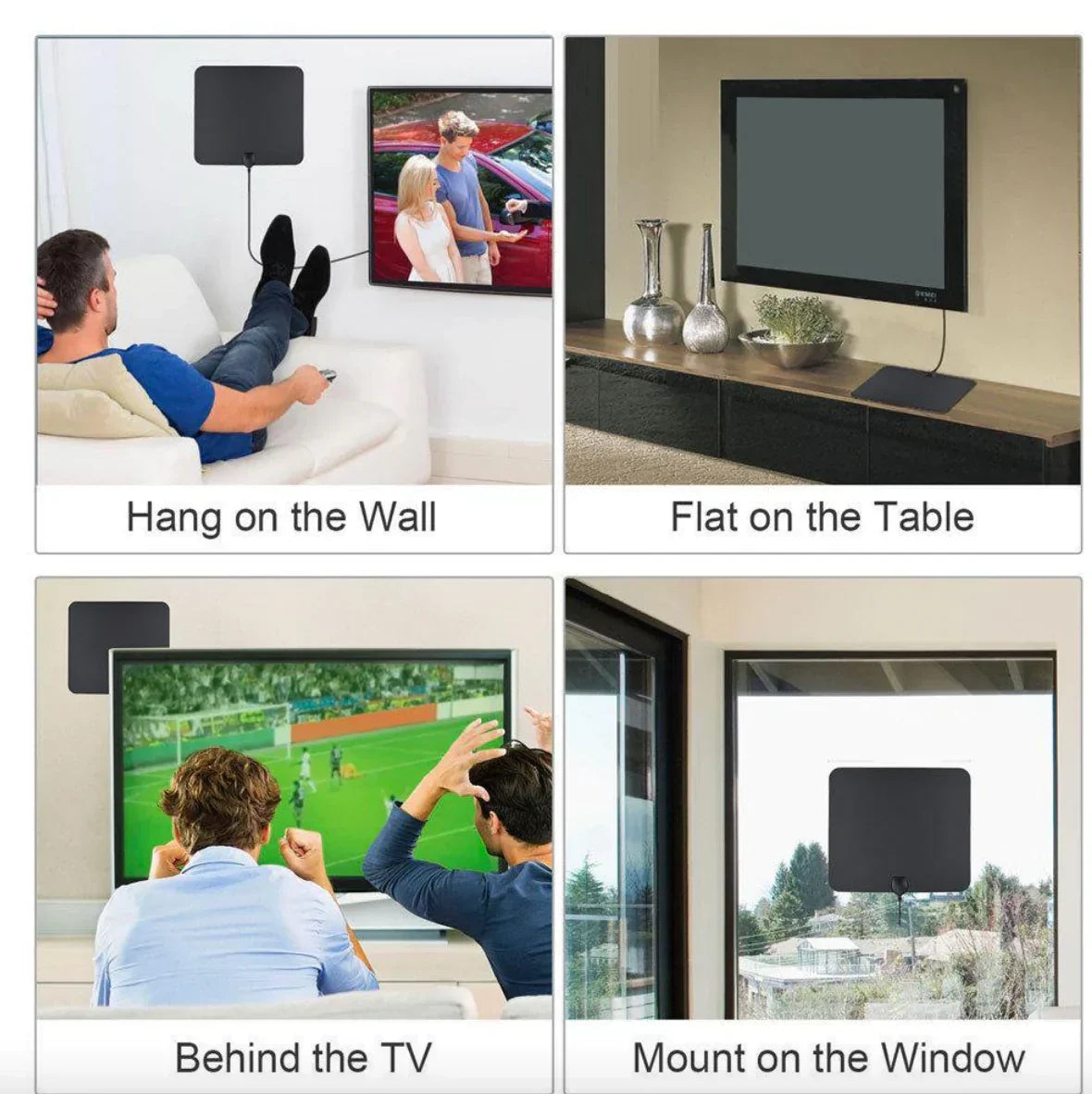 Indoor TV Antenna 37dB Amplified 4K Compatible