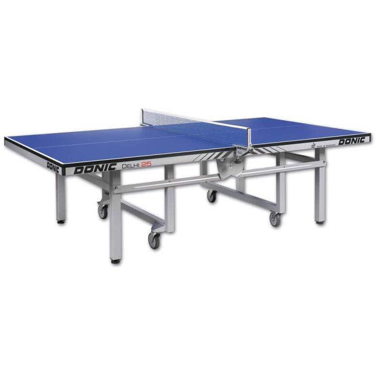 Indoor Table Tennis Table 25 mm Surface Wheeled Fully Assembled