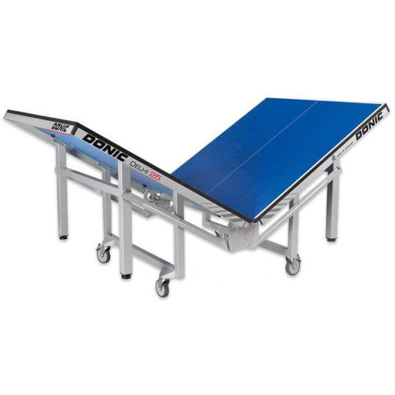 Indoor Table Tennis Table 25 mm Surface Wheeled Fully Assembled