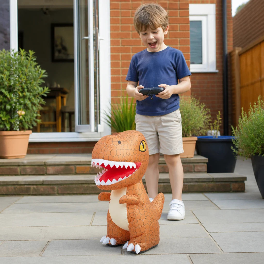 Inflatable Dinosaur Toy Remote-Controlled With Air Pump Included