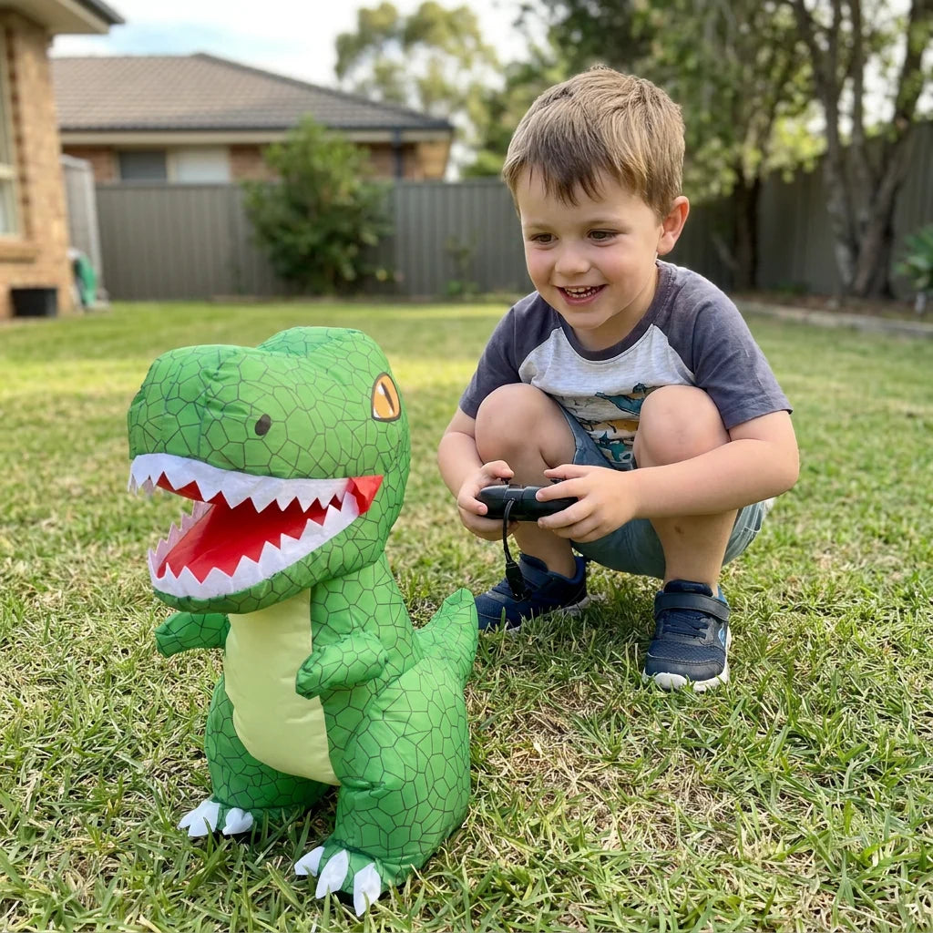 Inflatable Dinosaur Toy Remote-Controlled With Air Pump Included