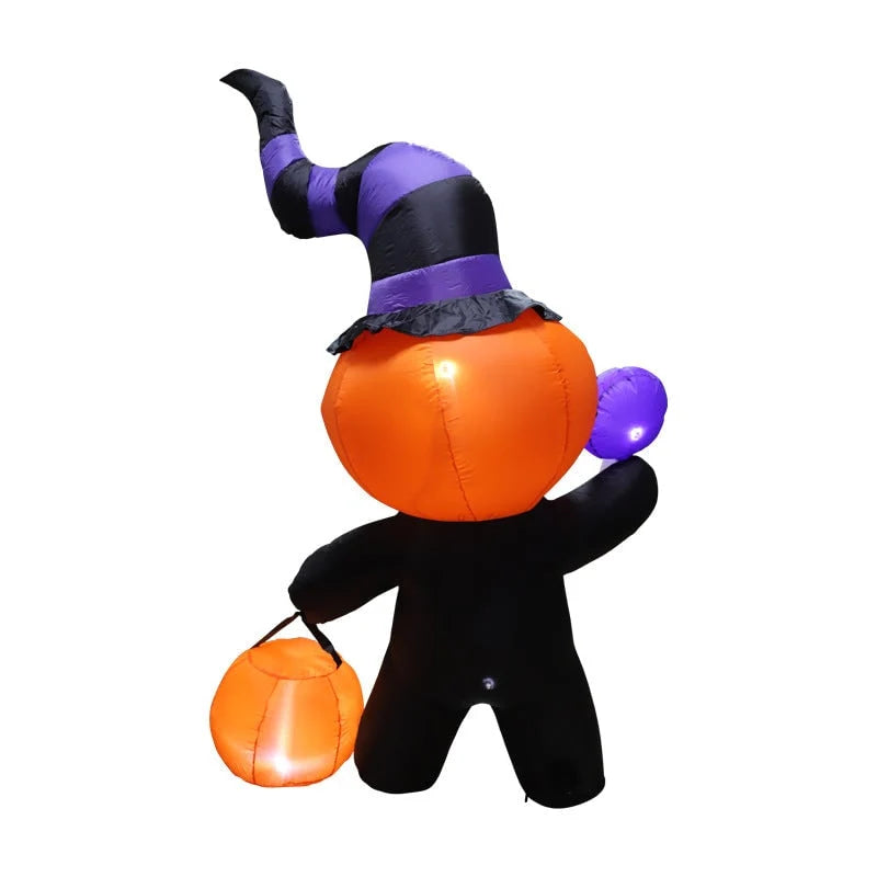Inflatable Halloween Decoration Skeleton Pumpkin LED Lights