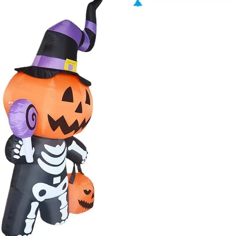 Inflatable Halloween Decoration Skeleton Pumpkin LED Lights