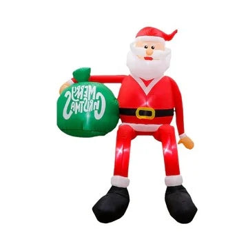 Inflatable Santa Decoration 8-Foot Climbing Design LED Lights