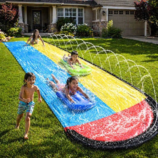Inflatable Slip And Slide 16 Ft Cushioned Landing