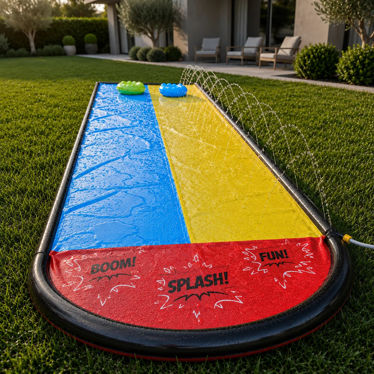 Inflatable Slip And Slide 16 Ft Cushioned Landing