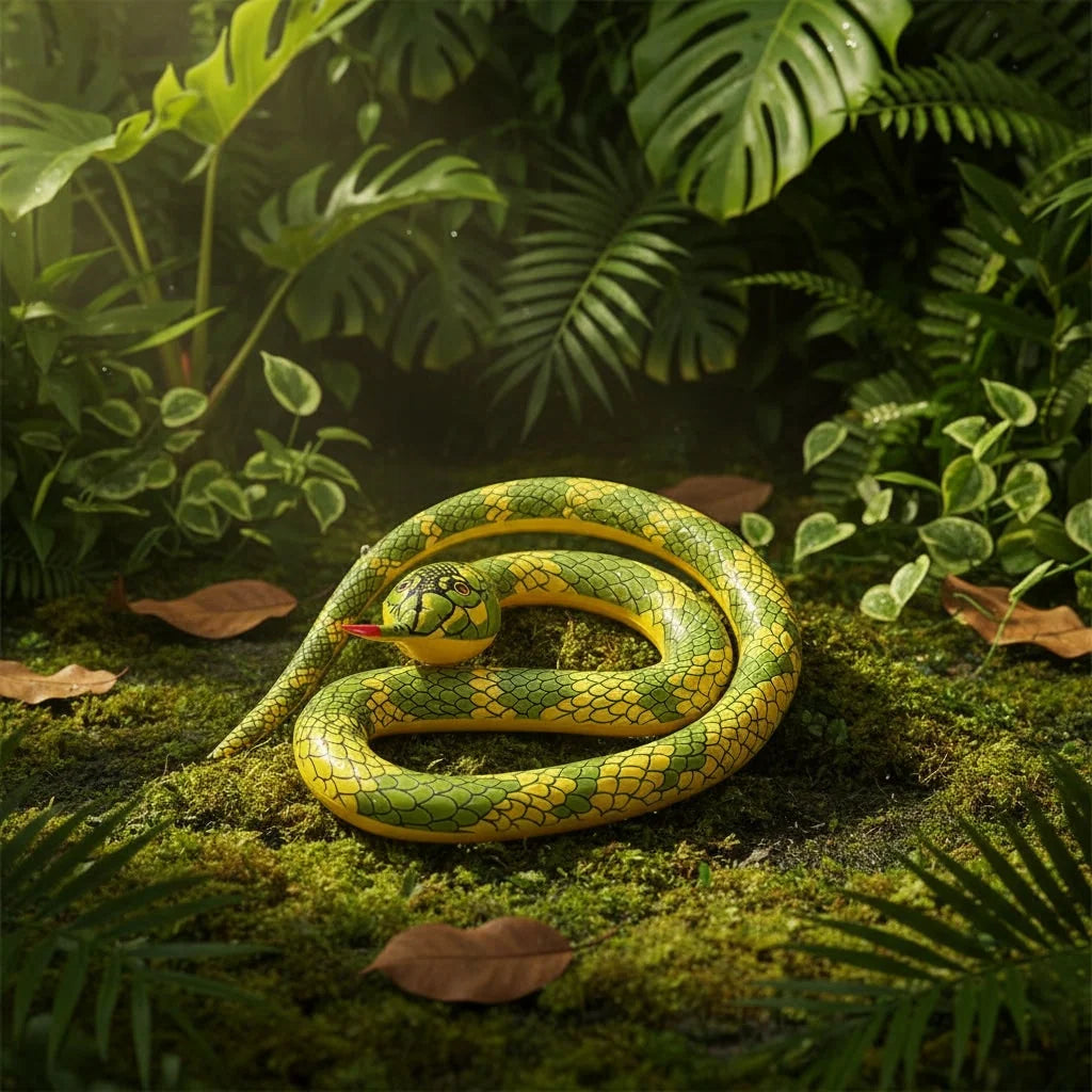 Inflatable Snake Decoration Waterproof PVC Coiled Design