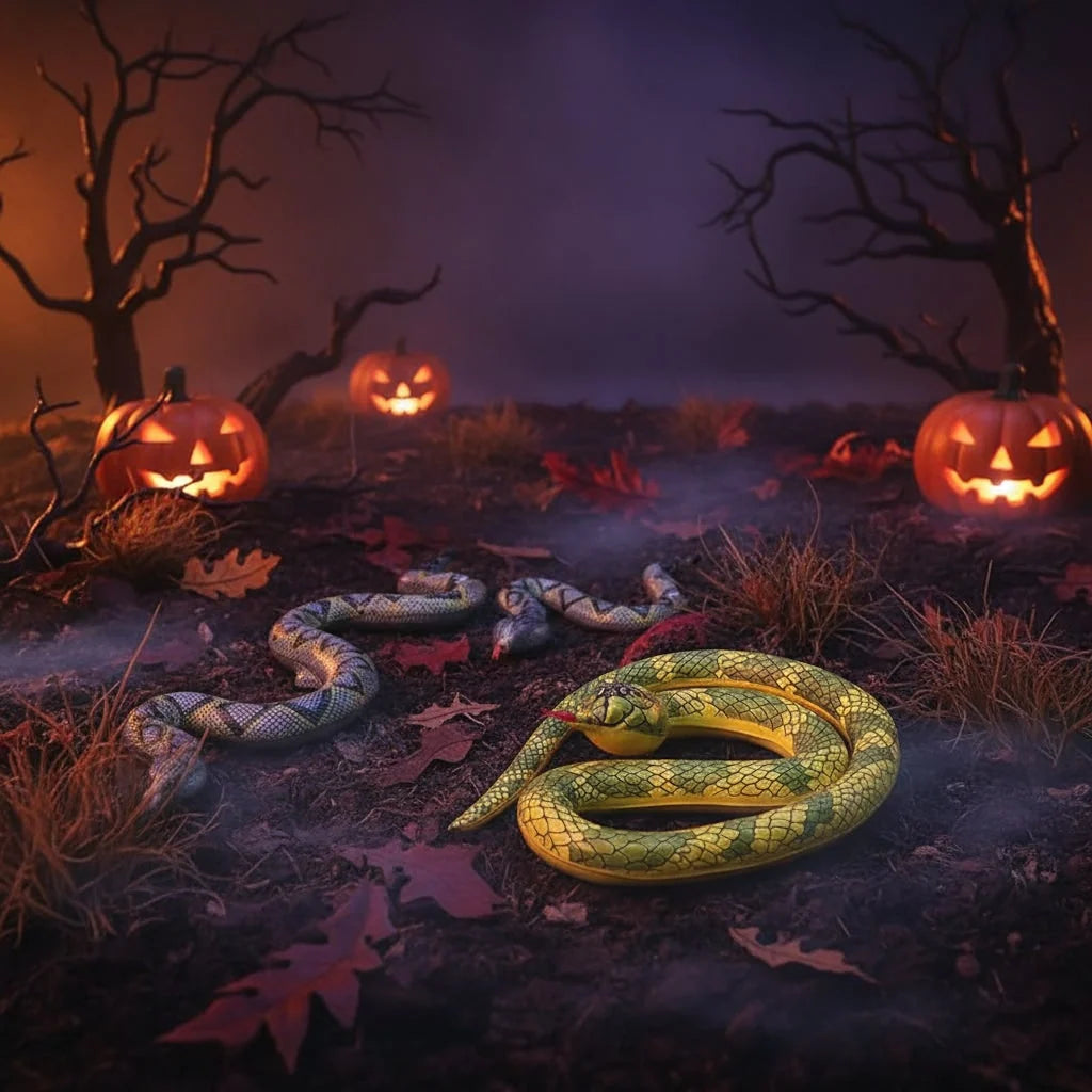 Inflatable Snake Decoration Waterproof PVC Coiled Design