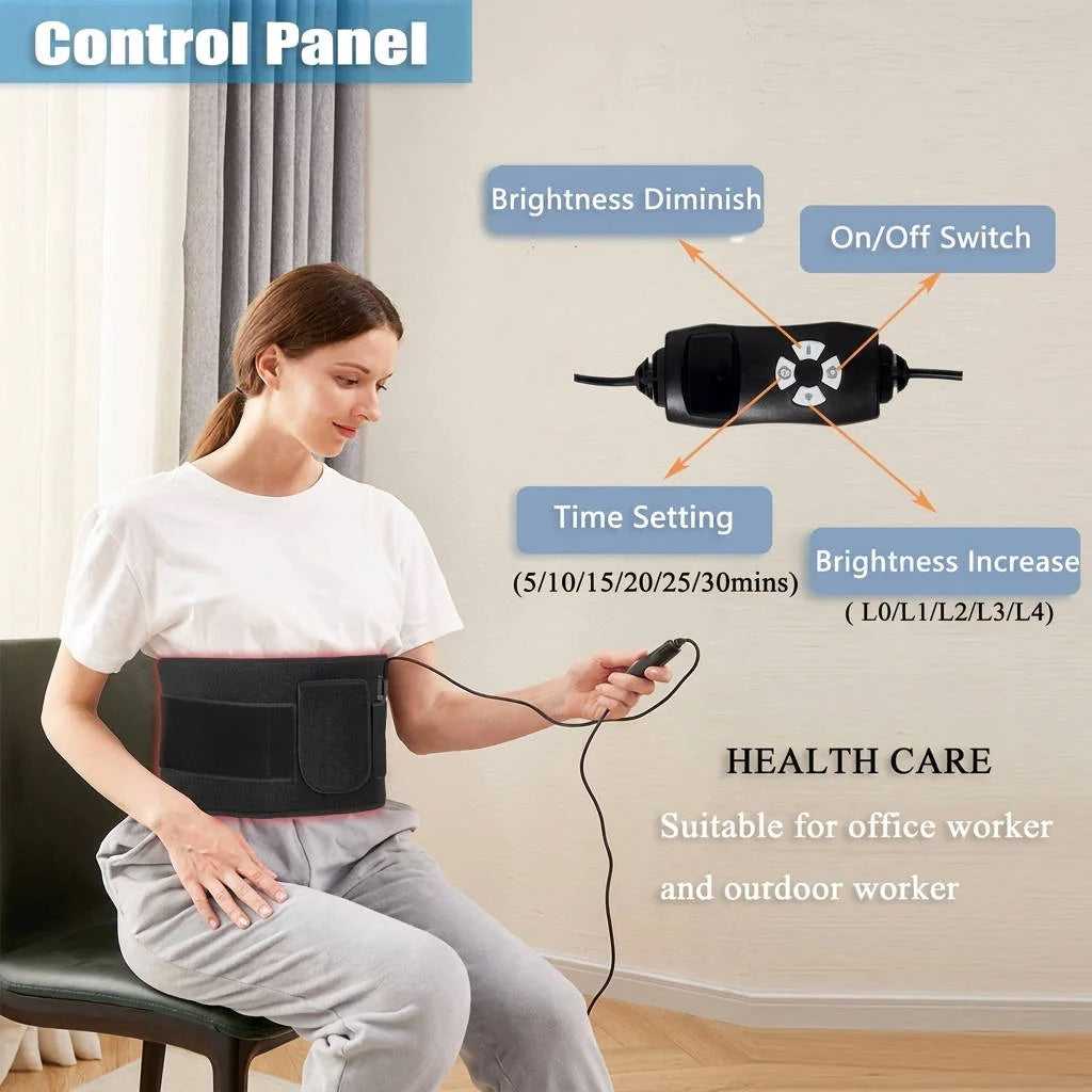 Infrared Therapy Wrap Dual Red & Near-IR Adjustable Cotton Strap