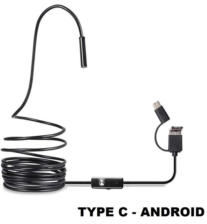 Inspection Camera USB Waterproof 8mm Head & Semi-Rigid Cable