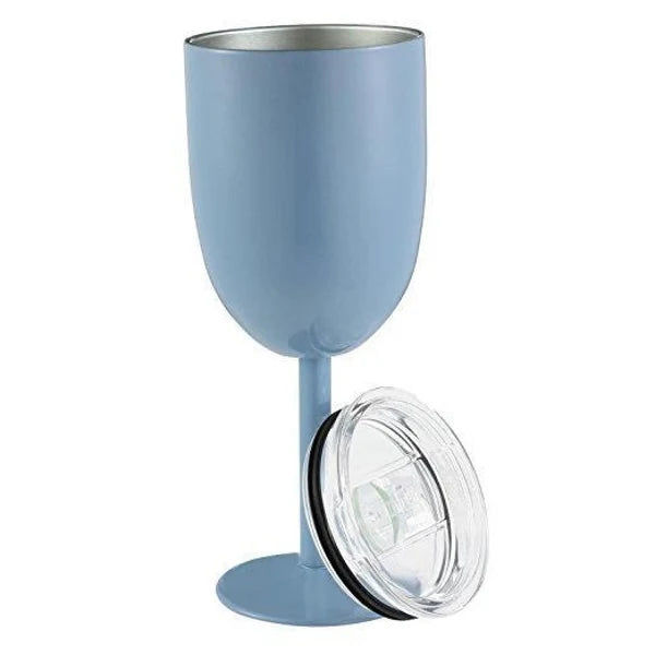 Insulated Wine Cup Double-Wall Stainless Steel & Leak-Resistant Lid