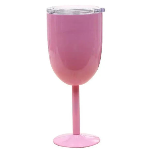 Insulated Wine Cup Double-Wall Stainless Steel & Leak-Resistant Lid