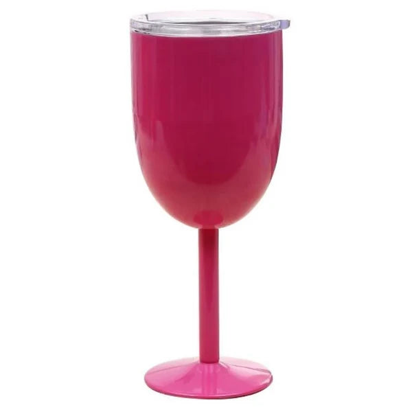 Insulated Wine Cup Double-Wall Stainless Steel & Leak-Resistant Lid