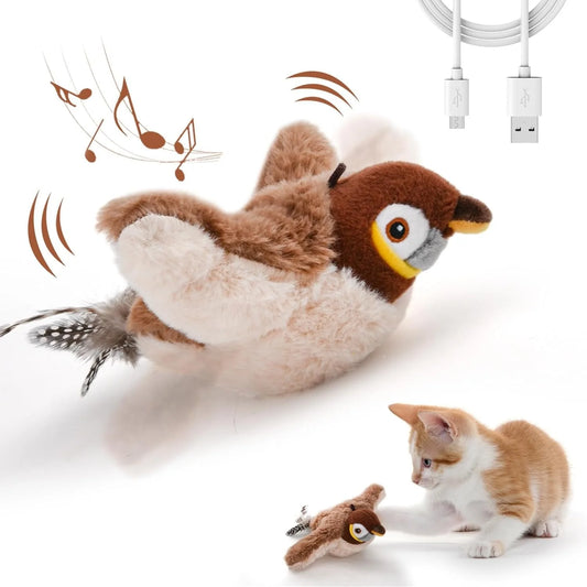 Interactive Cat Toy Motion-Activated Plush USB Rechargeable