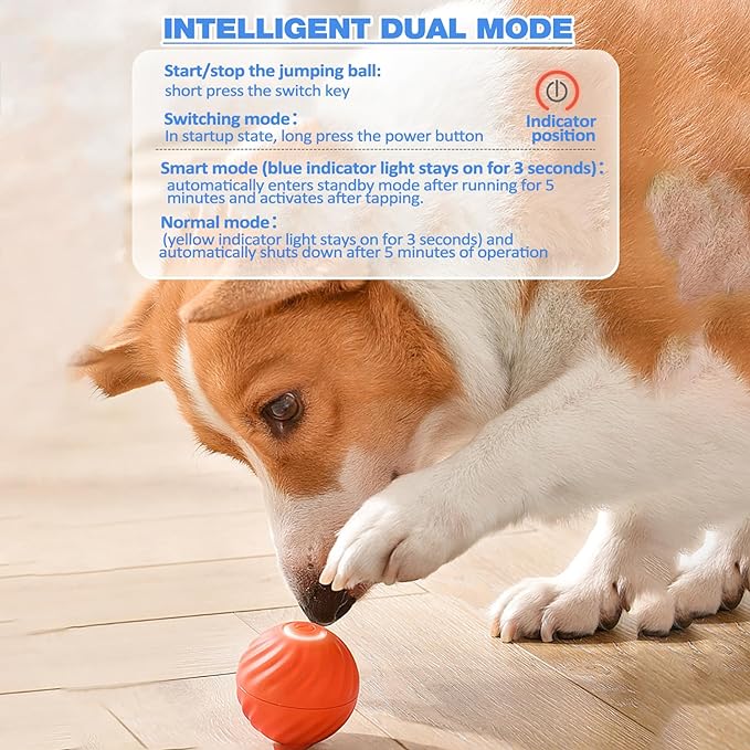 Interactive Dog Toy Obstacle Sensing Rechargeable Chew Resistant