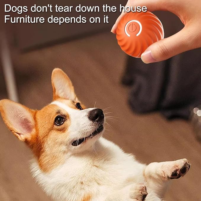 Interactive Dog Toy Obstacle Sensing Rechargeable Chew Resistant