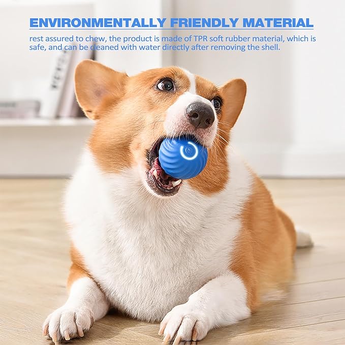 Interactive Dog Toy Obstacle Sensing Rechargeable Chew Resistant
