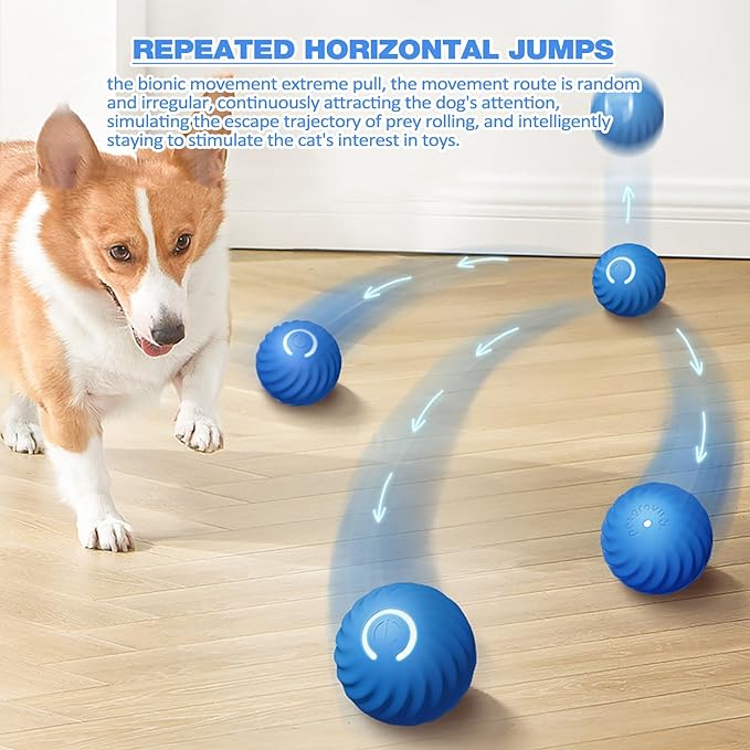 Interactive Dog Toy Obstacle Sensing Rechargeable Chew Resistant