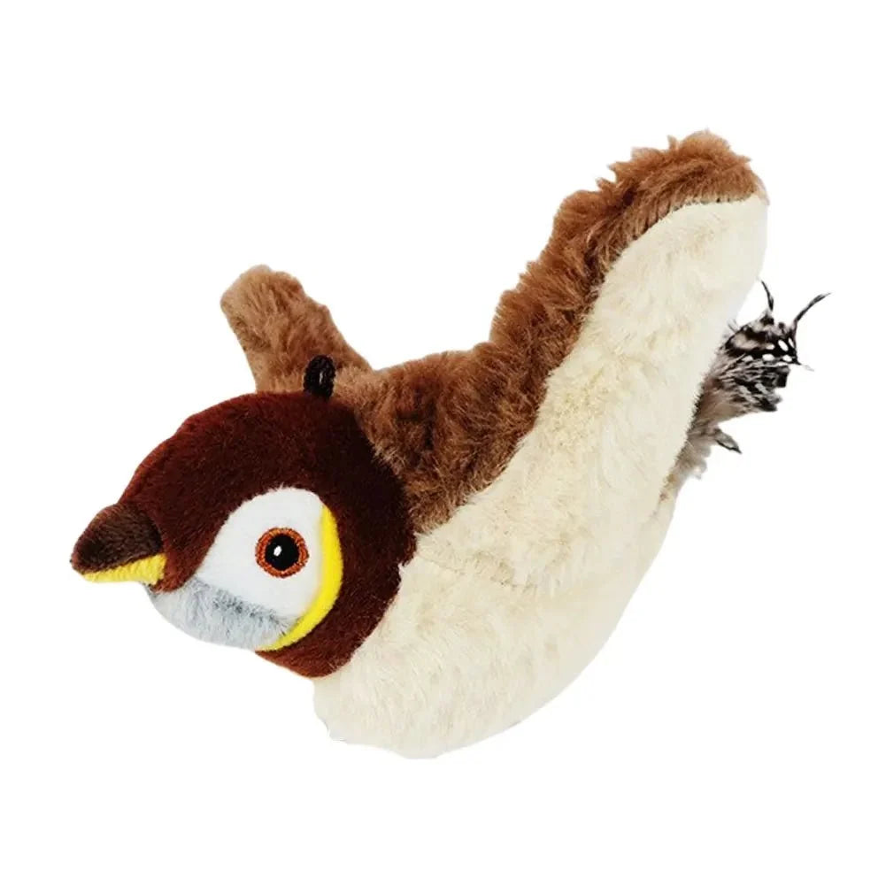 Interactive Plush Cat Toy Touch-Activated USB Rechargeable