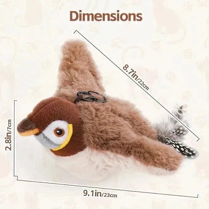 Interactive Plush Cat Toy Touch-Activated USB Rechargeable