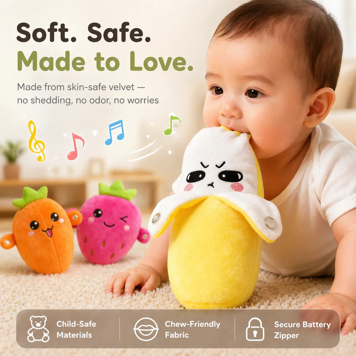 Interactive Plush Toy Two-Player Cooperative Sound & Light